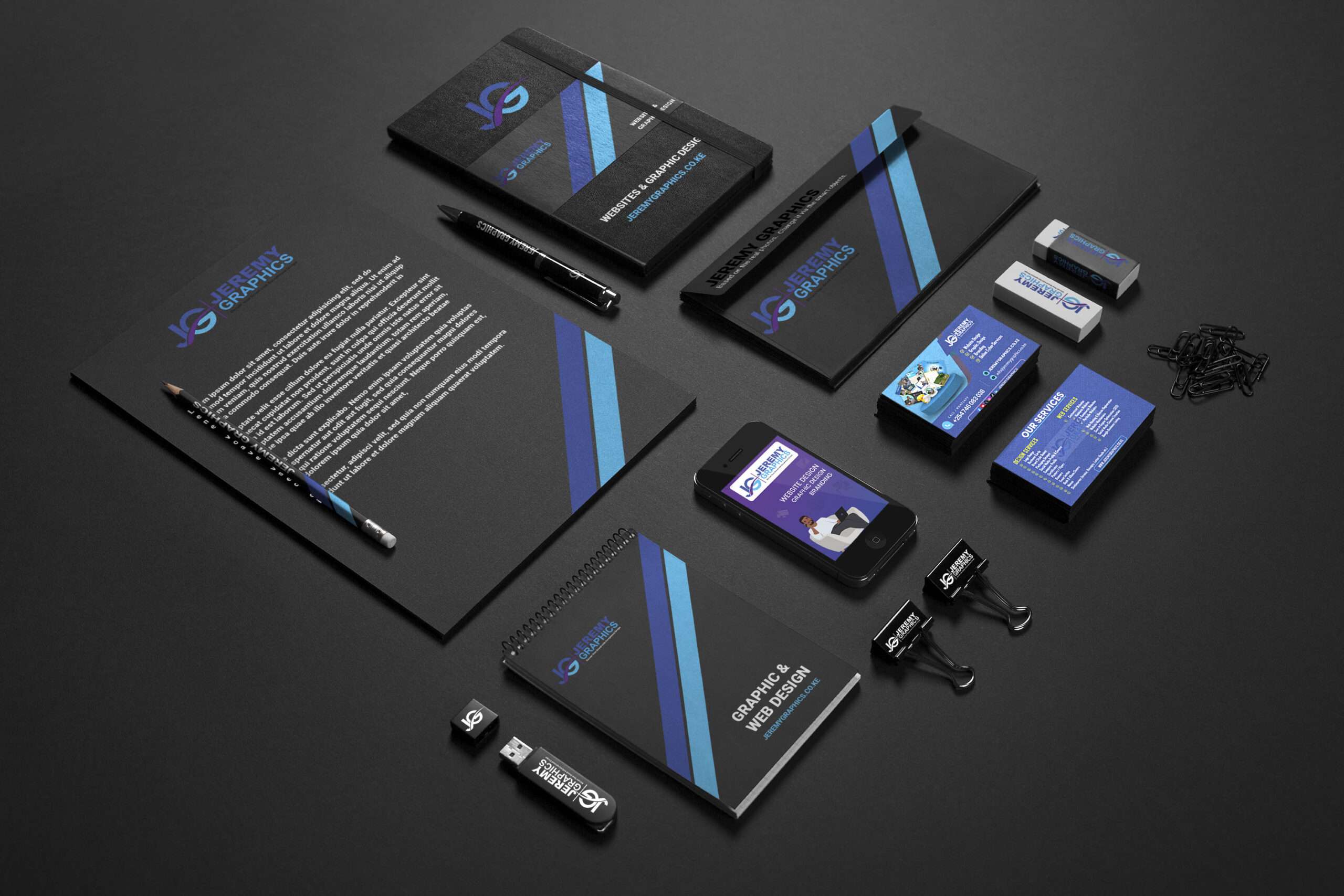 Jeremy Graphics stationary design